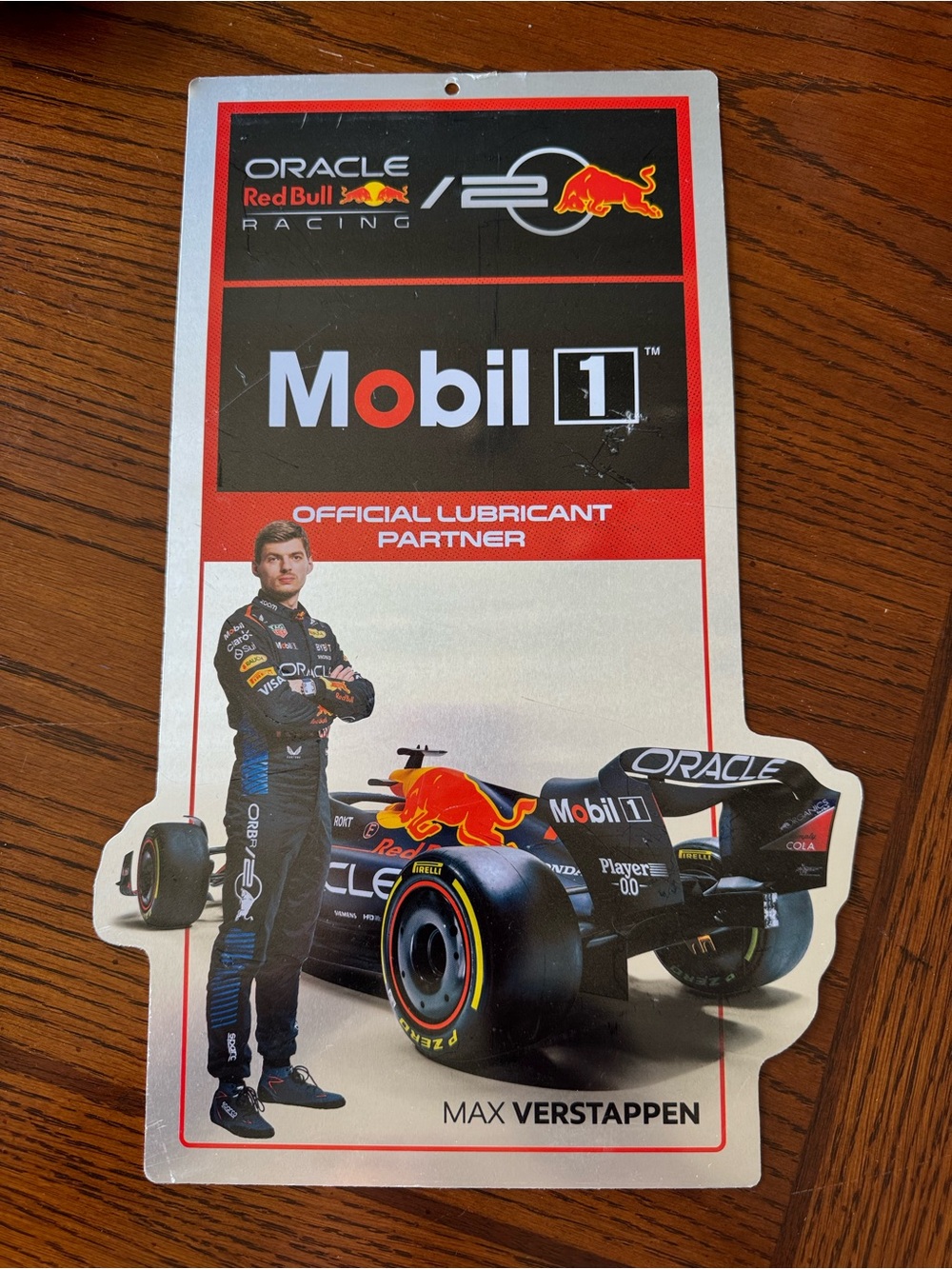 Oracle Red Bull Racing Max Verstappen Mobil 1 Metal Sign Max VERSTAPPEN